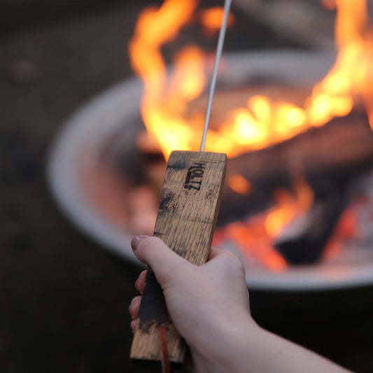 Set of 4 Tennessee Whiskey Barrel Marshmallow Hot Dog Roasting Sticks - Grooms Gift - Wedding Gift