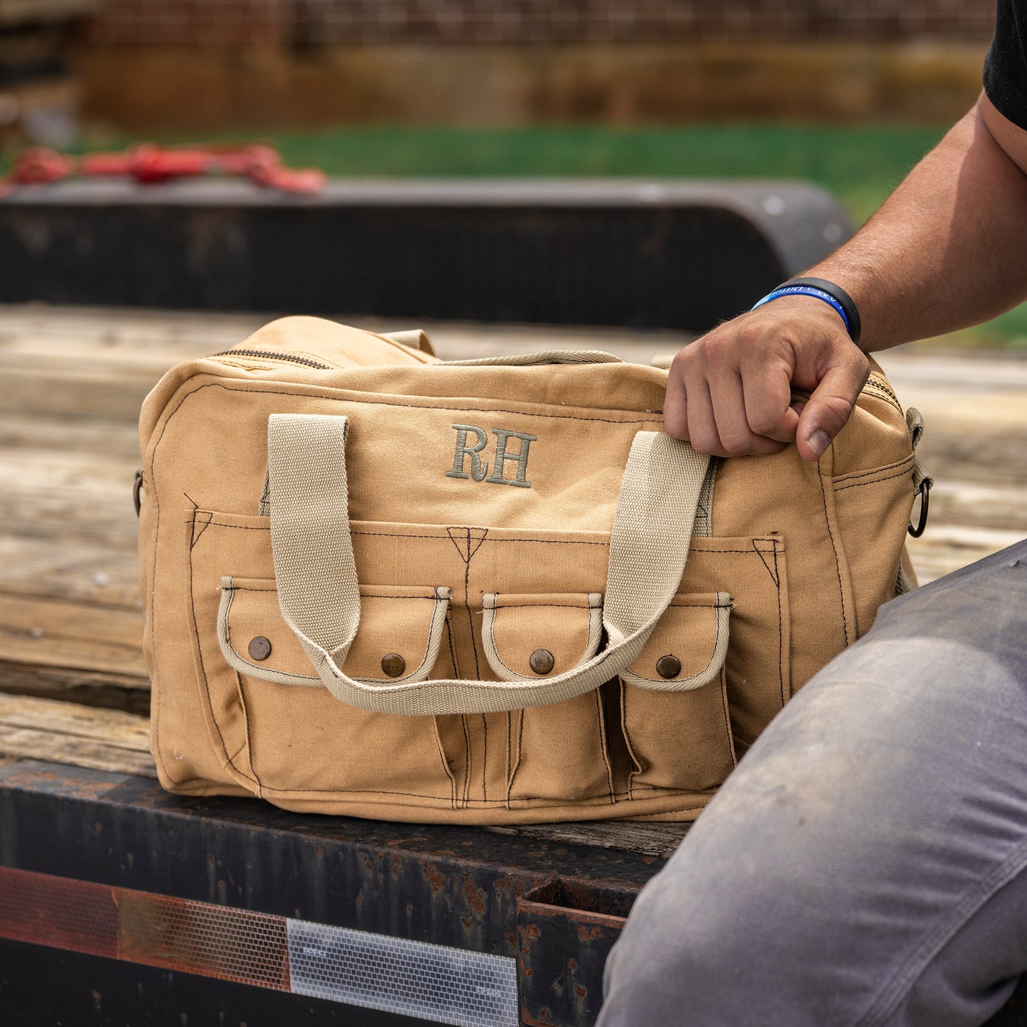 Vintage Military Overnight Travel Bag – Personalized Groomsmen Gift