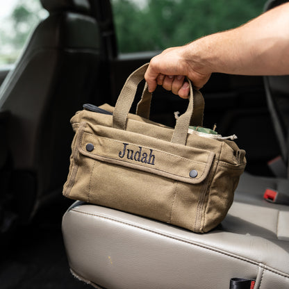 Military Style Mechanic’s Canvas Tool Bag – Personalized Groomsmen Gift