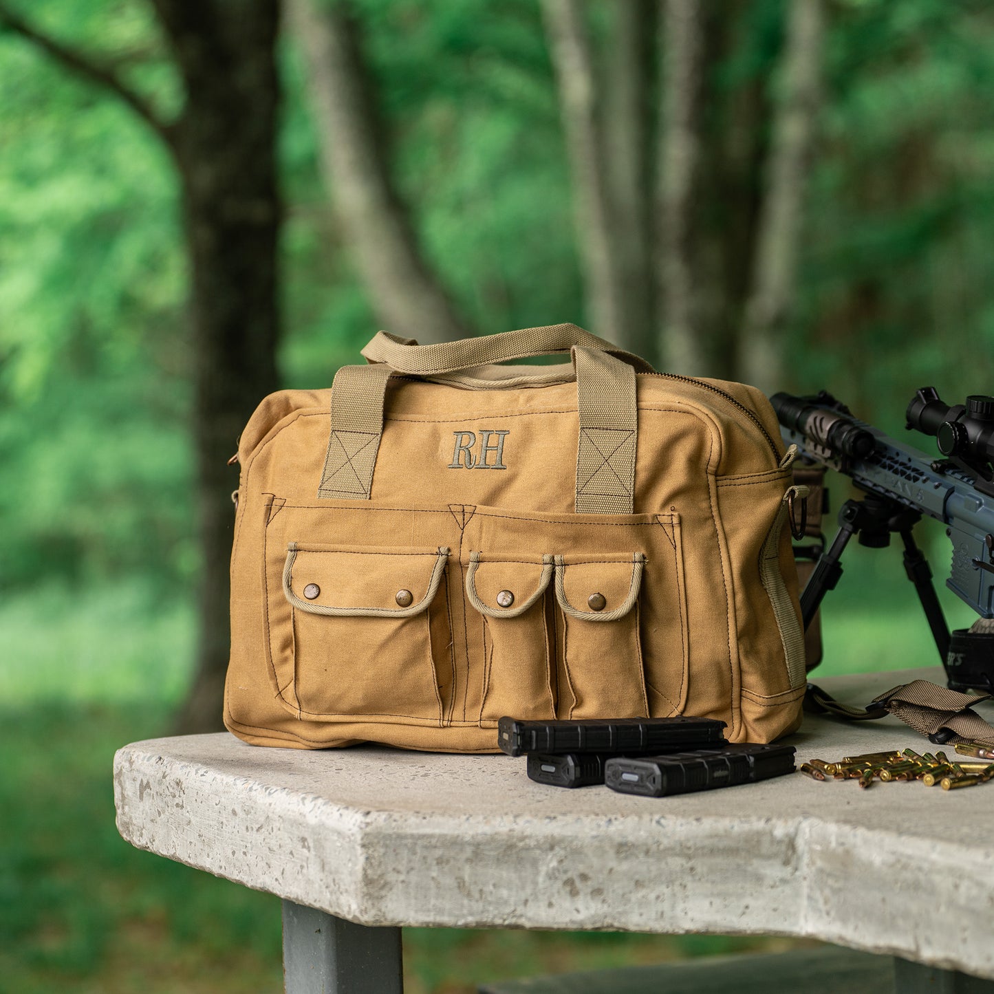 Vintage Military Overnight Travel Bag – Personalized Groomsmen Gift