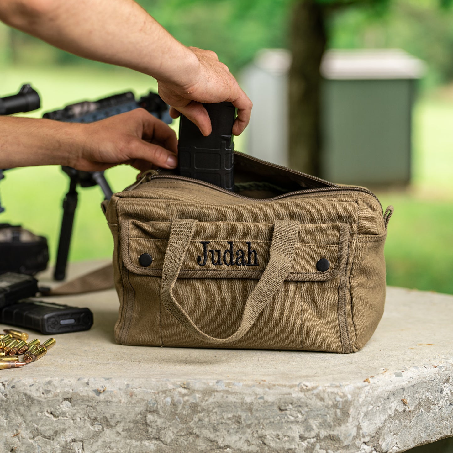 Military Style Mechanic’s Canvas Tool Bag – Personalized Groomsmen Gift
