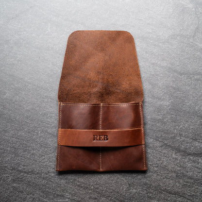 The Meridian - Personalized Full Grain Leather Watch Holder Travel Case - Groomsmen Gift