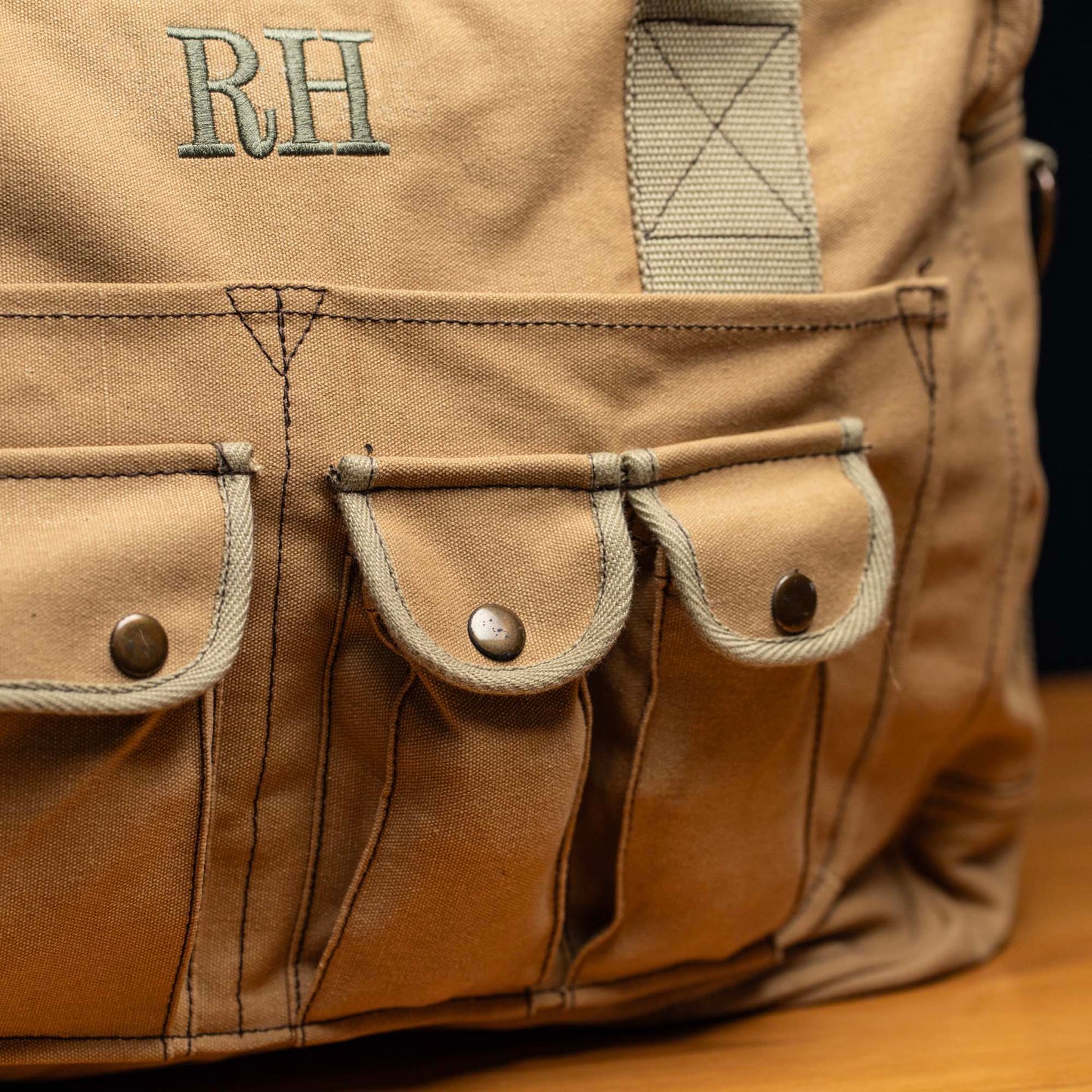 Vintage Military Overnight Travel Bag – Personalized Groomsmen Gift