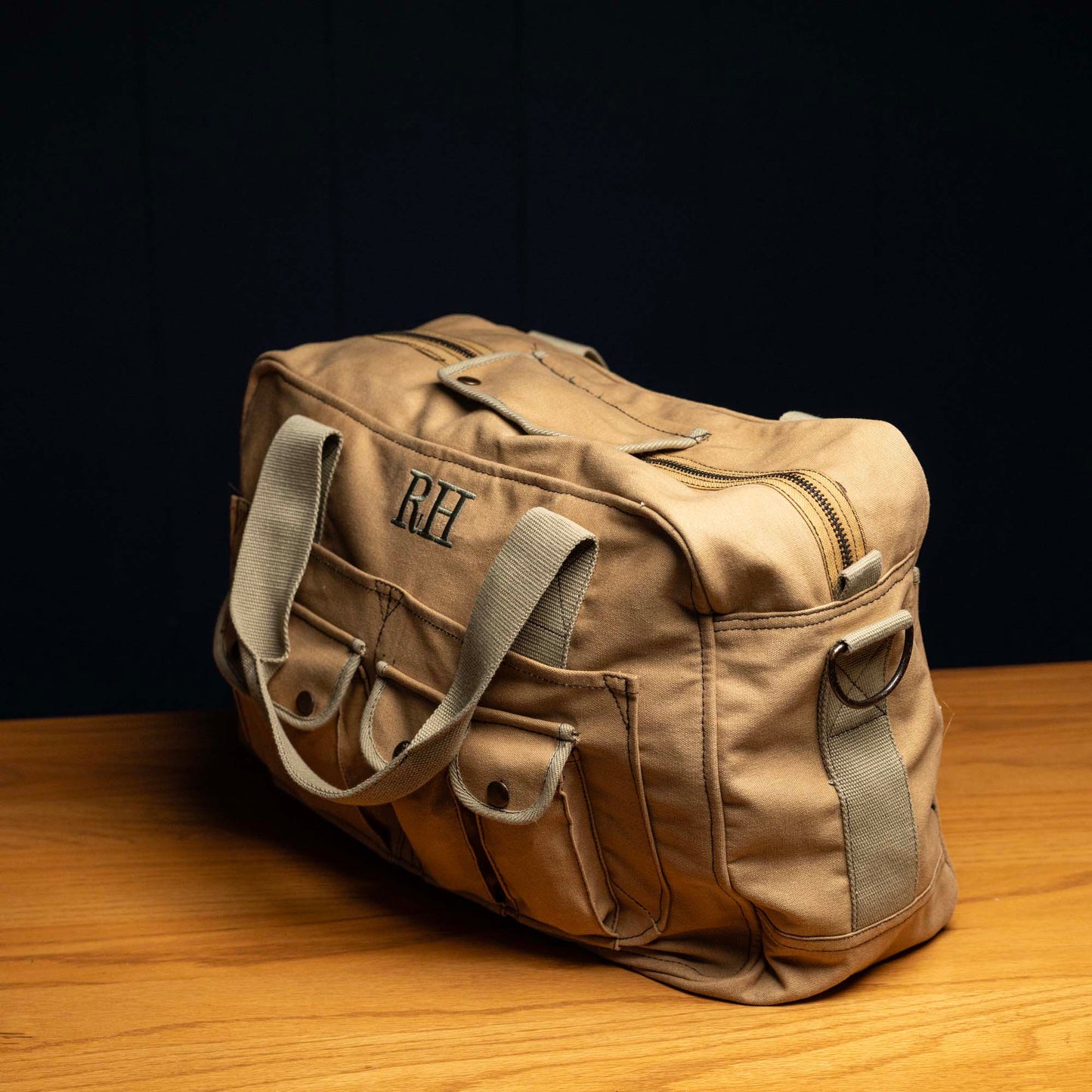 Vintage Military Overnight Travel Bag – Personalized Groomsmen Gift