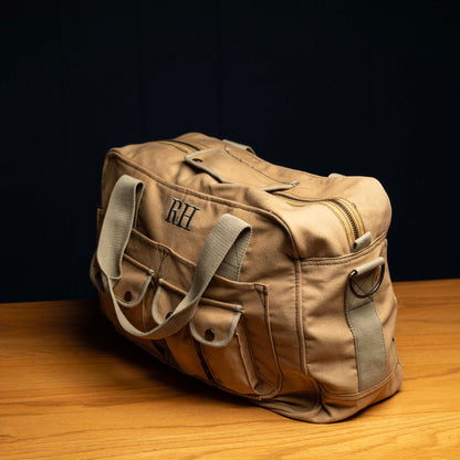 Vintage Military Overnight Travel Bag – Personalized Groomsmen Gift