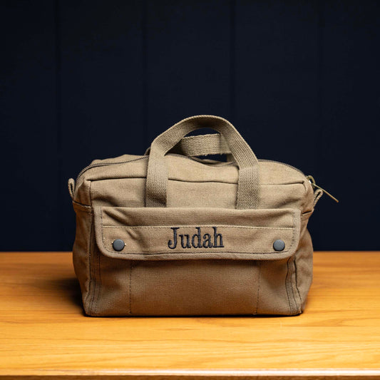 Military Style Mechanic’s Canvas Tool Bag – Personalized Groomsmen Gift