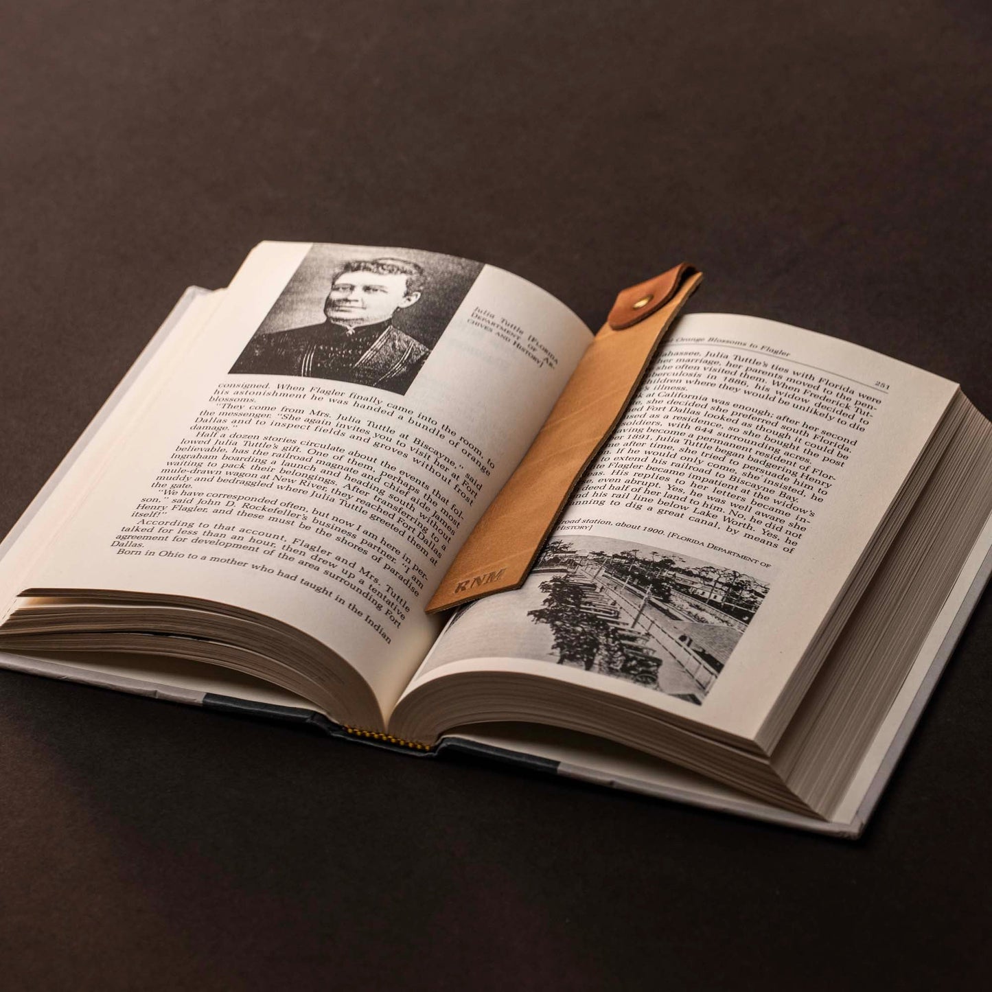 The Scribe - Personalized Fine Leather Two-Tone Bookmark