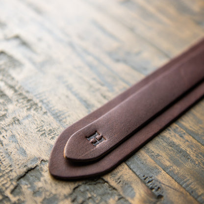 Personalized Fine Leather Double Bookmarks