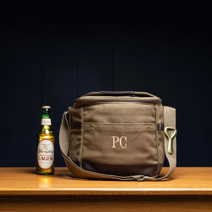 Personalized Insulated Beer Cooler Bag with Attached Bottle Opener