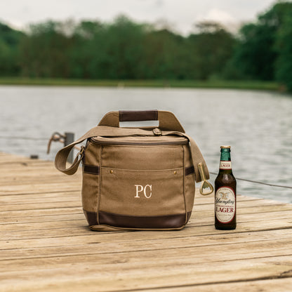 Personalized Insulated Beer Cooler Bag with Attached Bottle Opener