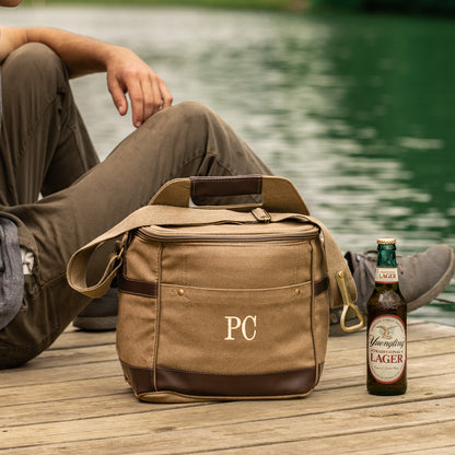 Personalized Insulated Beer Cooler Bag with Attached Bottle Opener