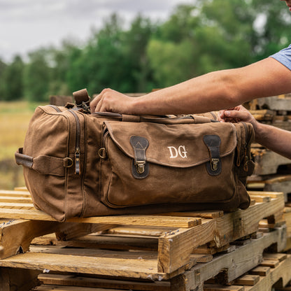 Military Style Weekender Travel Bag – Personalized Groomsmen Gift