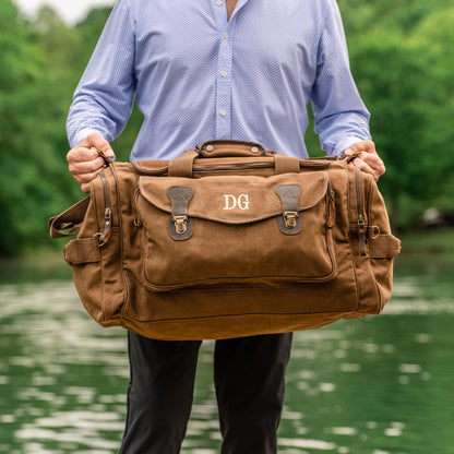 Military Style Weekender Travel Bag – Personalized Groomsmen Gift