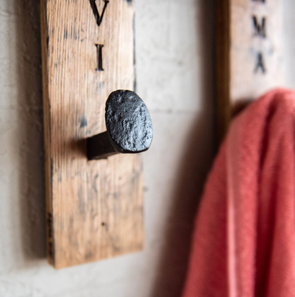 Tennessee Whiskey Barrel Stave Towel Hanger Wall Hooks - Wedding Newlyweds Gift