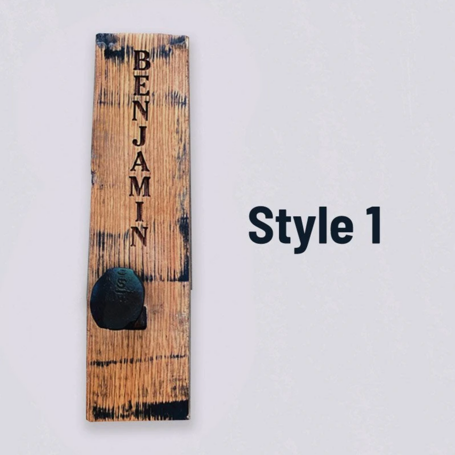 Tennessee Whiskey Barrel Stave Towel Hanger Wall Hooks - Wedding Newlyweds Gift