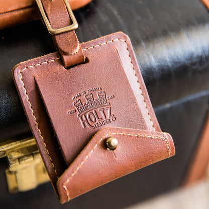 The Adventurer Fine Leather Luggage Tag