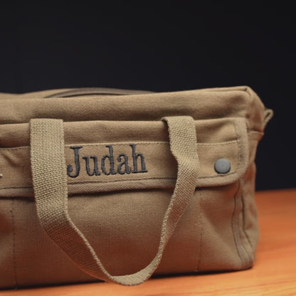 Military Style Mechanic’s Canvas Tool Bag – Personalized Groomsmen Gift