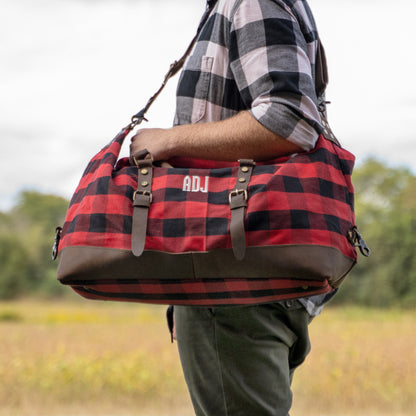 The Charles Military Style Oversized Weekend Travel Bag – Personalized Groomsmen Gift