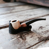 The “Professor” Personalized Fine Leather Pipe Smoking Mat & Pipe Boat Holder