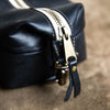Custom Groomsmen Gift, Leather Shave Kit, Leather Travel Bag with Zipper - The Dopp Bag