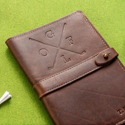 The Golf Inventor Personalized Fine Leather A5 Moleskine Journal Diary