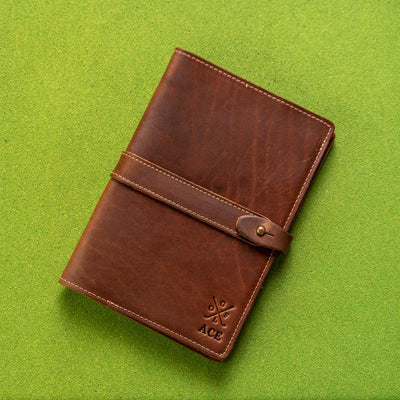 The Golf Inventor Personalized Fine Leather A5 Moleskine Journal Diary