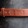 Personalized Fine Leather Men's Casual Belt – Square Nickel or Brass Buckle Best Seller