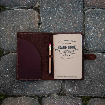 The Surveyor Fine Leather Pocket Journal Cover for Field Notes