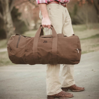 Vintage Military Duffel Travel Bag – Personalized Groomsmen Gift