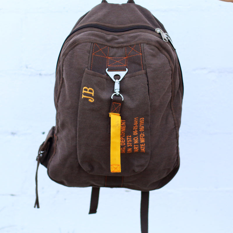 Vintage Military Flight Bag Backpack – Personalized Groomsmen Gift ...
