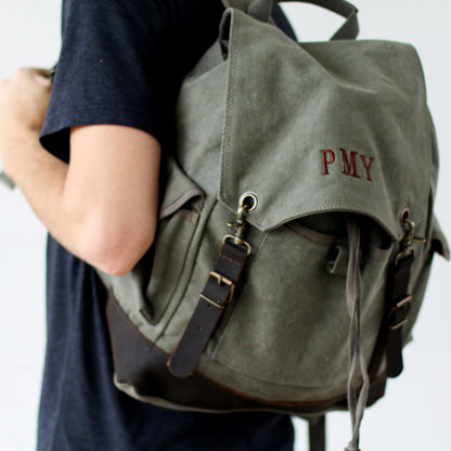 Military Issue Ruck Sack Travel Bag – Personalized Groomsmen Gift