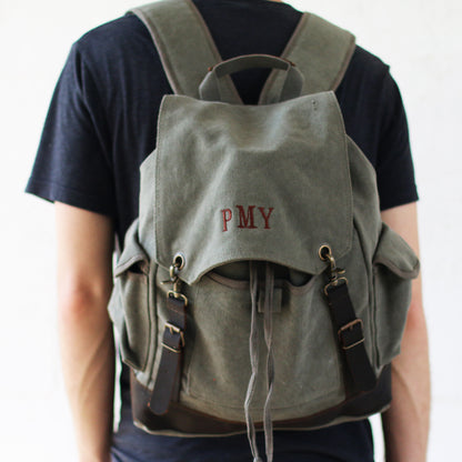 Military Issue Ruck Sack Travel Bag – Personalized Groomsmen Gift