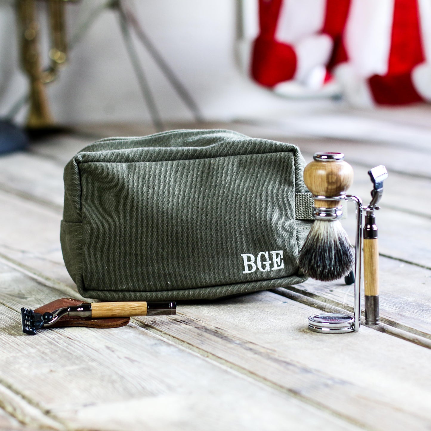 Shave Bag Dopp Kit Toiletry Bag – Personalized Groomsmen Gift