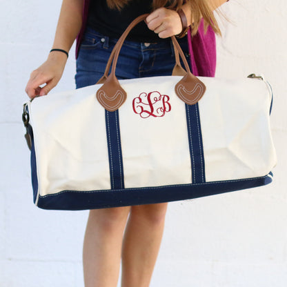 Personalized Women's Round Travel Duffel Bag - Bridesmaid Gift