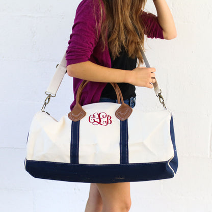 Personalized Women's Round Travel Duffel Bag - Bridesmaid Gift