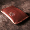 Personalized Groomsmen Double Sleeve Leather Front Pocket - The Bradford