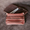 No. 3 Babe Ruth Personalized Leather Front Pocket Wallet Groomsmen Flap Wallet, Credit Card Wallet - Gifts for Him