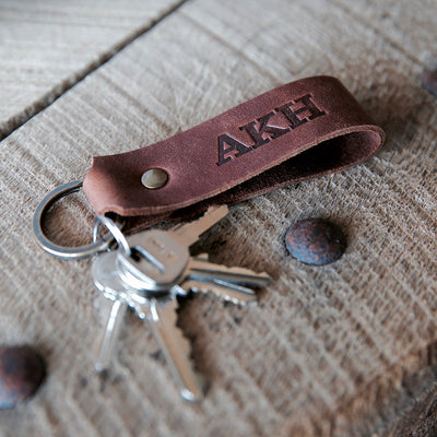 The Personalized Tucker Fine Leather Key Chain Key ring