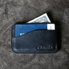 Personalized Groomsmen Leather Triple Sleeve Front Pocket Wallet, Best Man Gift - The Charleston