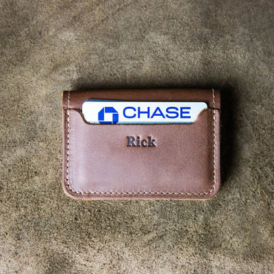 Personalized Wallet, Groomsmen Money Clip, Leather Wallet - The Gates