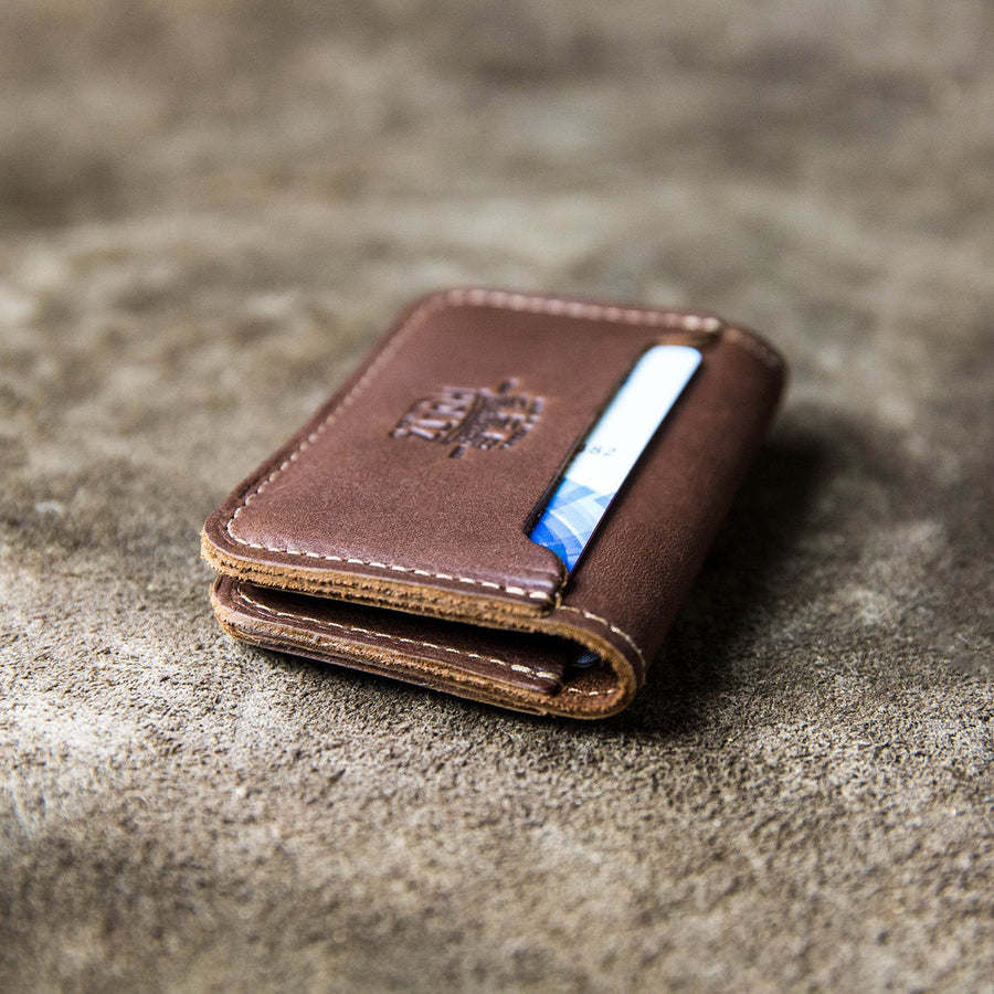 Personalized Wallet, Groomsmen Money Clip, Leather Wallet - The Gates